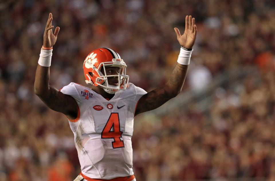 Deshaun Watson and the Tigers will take on Ohio State in the College Football Playoff semifinals. (Getty)