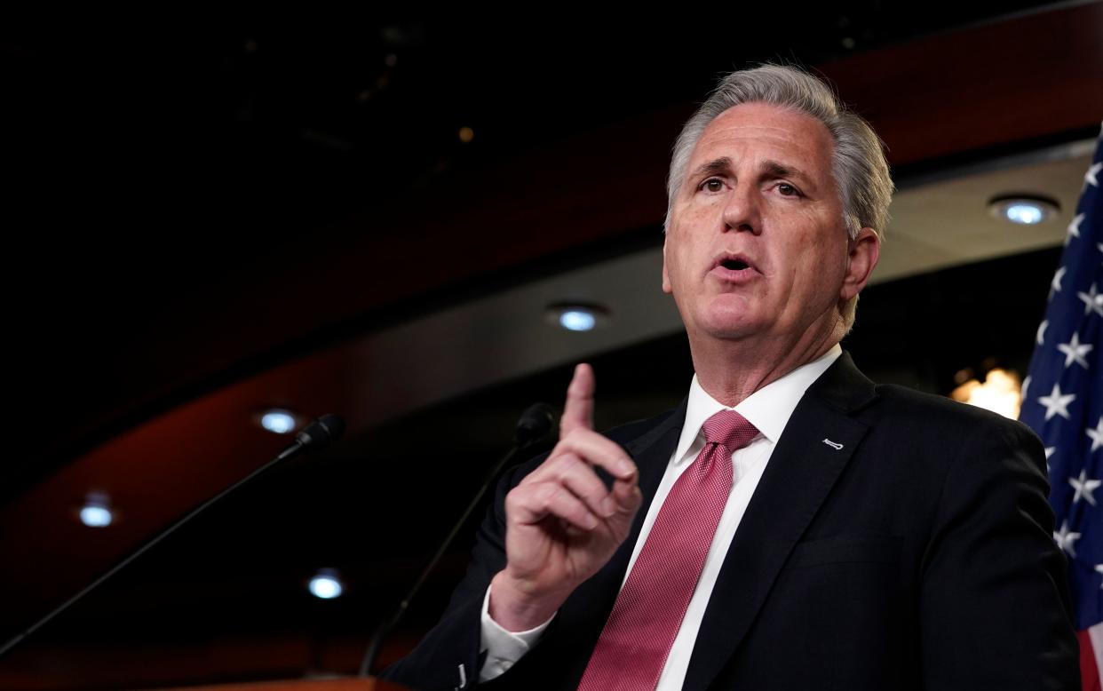 House Minority Leader Kevin McCarthy (R-Calif.) said "everybody" deserves some blame for what happened on Jan. 6 at the U.S. Capitol. (Photo: Susan Walsh/Associated Press)