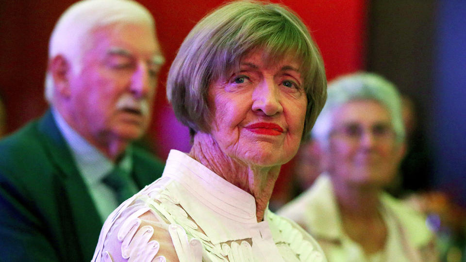 Margaret Court, pictured here at the 2019 Fed Cup Final Official Dinner.