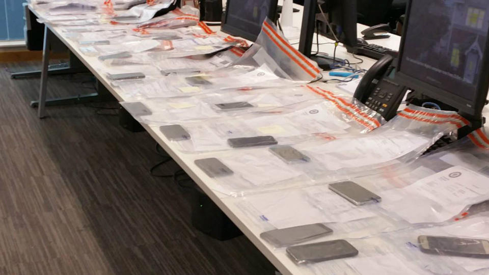 The stolen phones. Pic: West Midlands Police