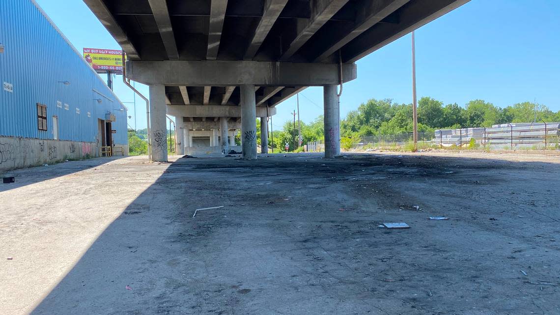 Jackson County cleanup crews have removed an abandoned mobile home destroyed by fire from underneath the 23rd Street bridge over Manchester Trafficway in Kansas City, the county said in a news release.