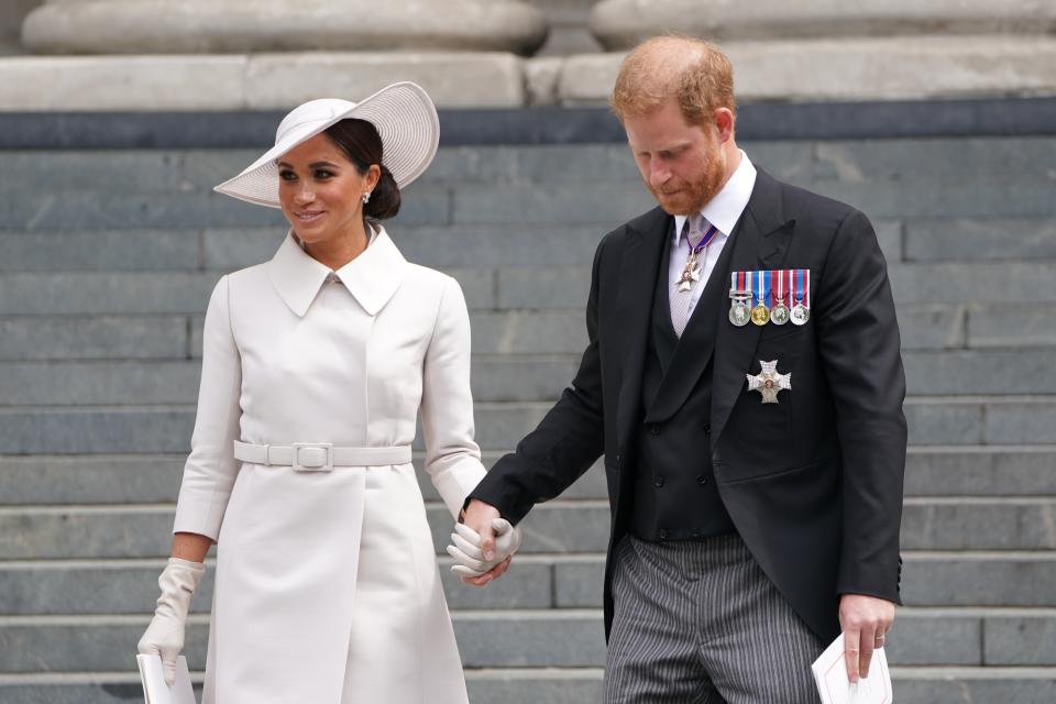 Harry and Meghan attended the St Paul’s service on Friday (Getty Images)