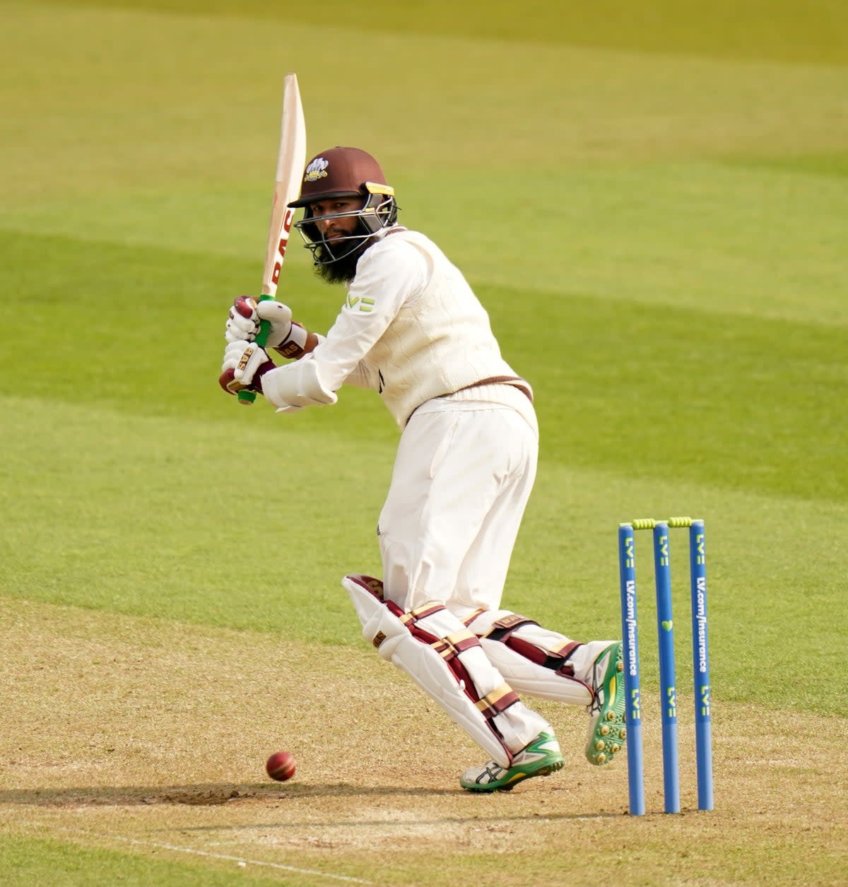 Surrey’s Hashim Amla (pictured) and Ben Geddes each made 124 on day one against Kent (Adam Davy/PA). (PA Archive)