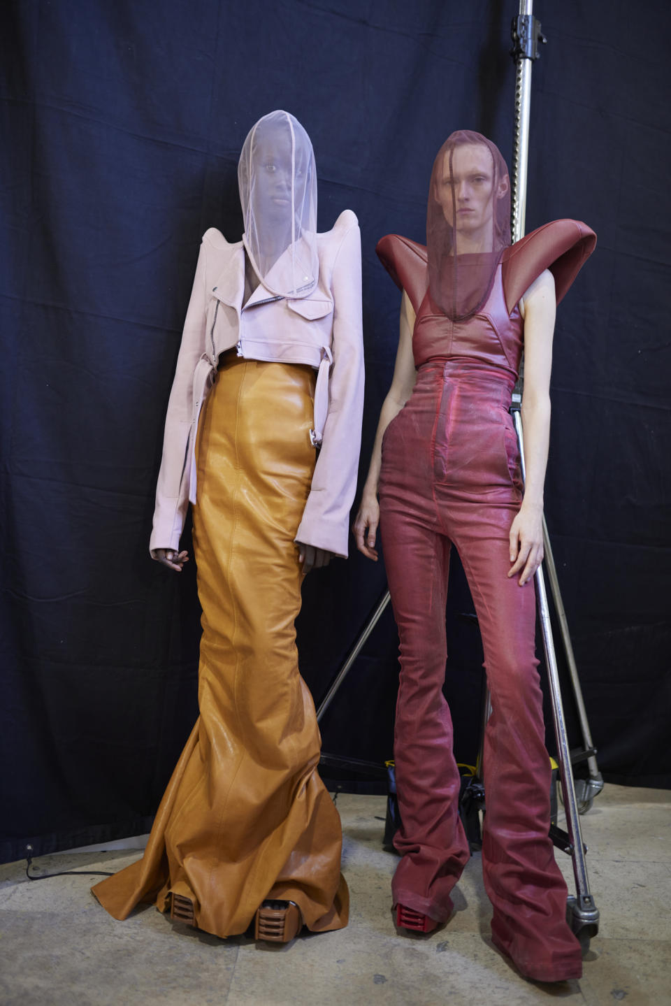 Backstage at Rick Owens RTW Spring 2024