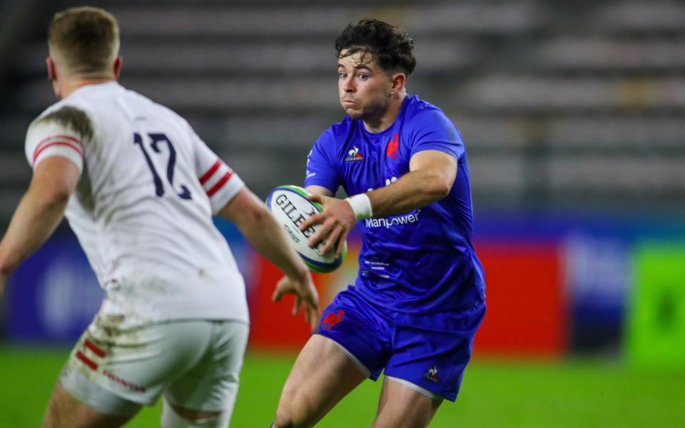 Hugo Reus of France during the World Rugby U20 Championship 2023 semi final match between France and England at Athlone Sports Stadium on July 9, 2023 in Cape Town, South Africa