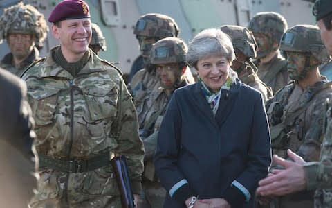 Prime Minister Theresa May, visits NATO troops in Tapa, Estonia - Credit: MOD / ESTONIAN DEFENCE FORCES