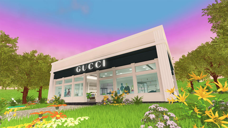 The Gucci shop in Roblox. - Credit: Gucci