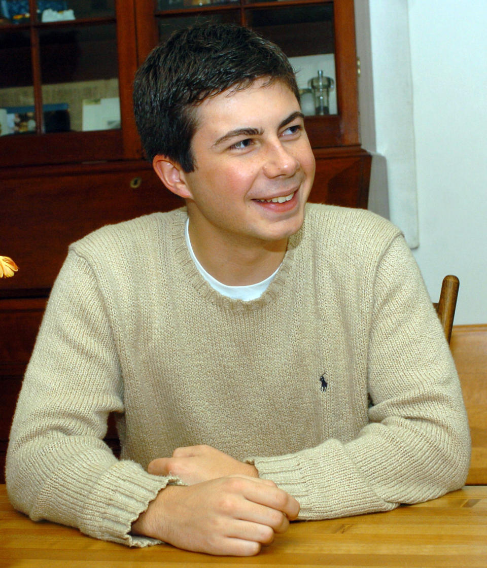 In this Nov. 23, 2004, file photo, Pete Buttigieg in South Bend, Ind. (Joe Raymond/South Bend Tribune via AP)