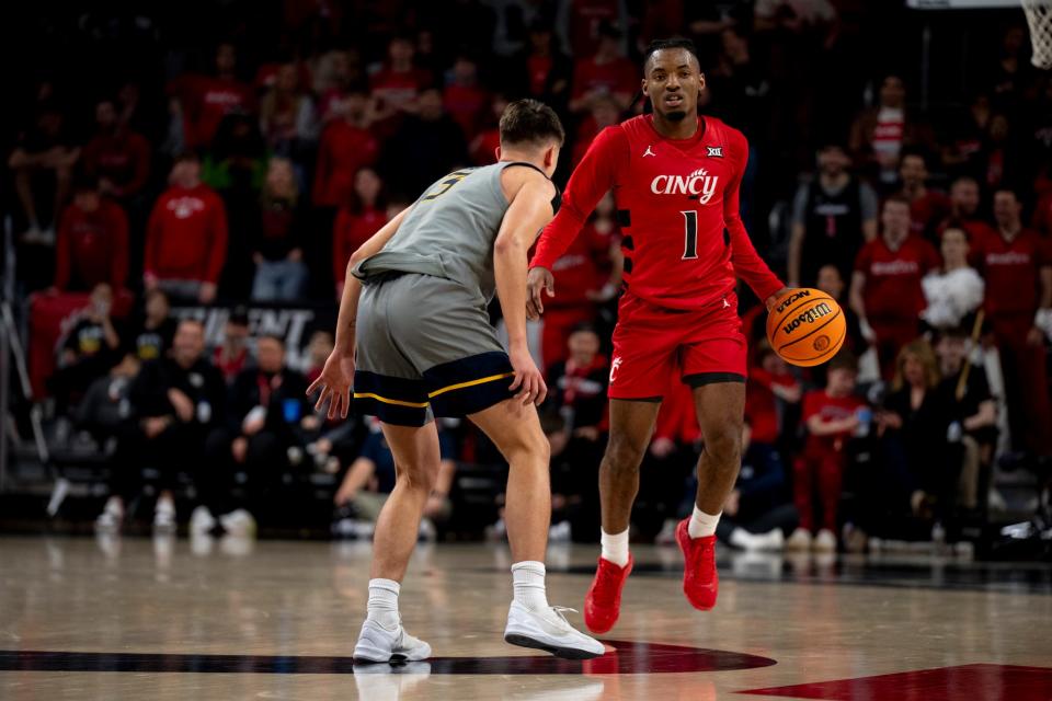 The Cincinnati Bearcats play West Virginia on Tuesday in the Phillips 66 Big 12 tournament.