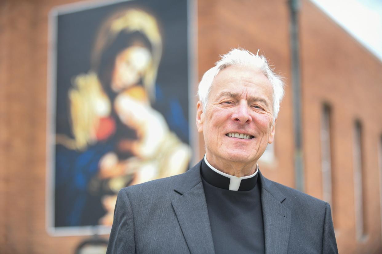 Monsignor Lewis Gaetano, longtime pastor of Christ the Servant Church and principal of Our Lady of Peace School, is retiring. He was photographed Wednesday, May 25, 2022.