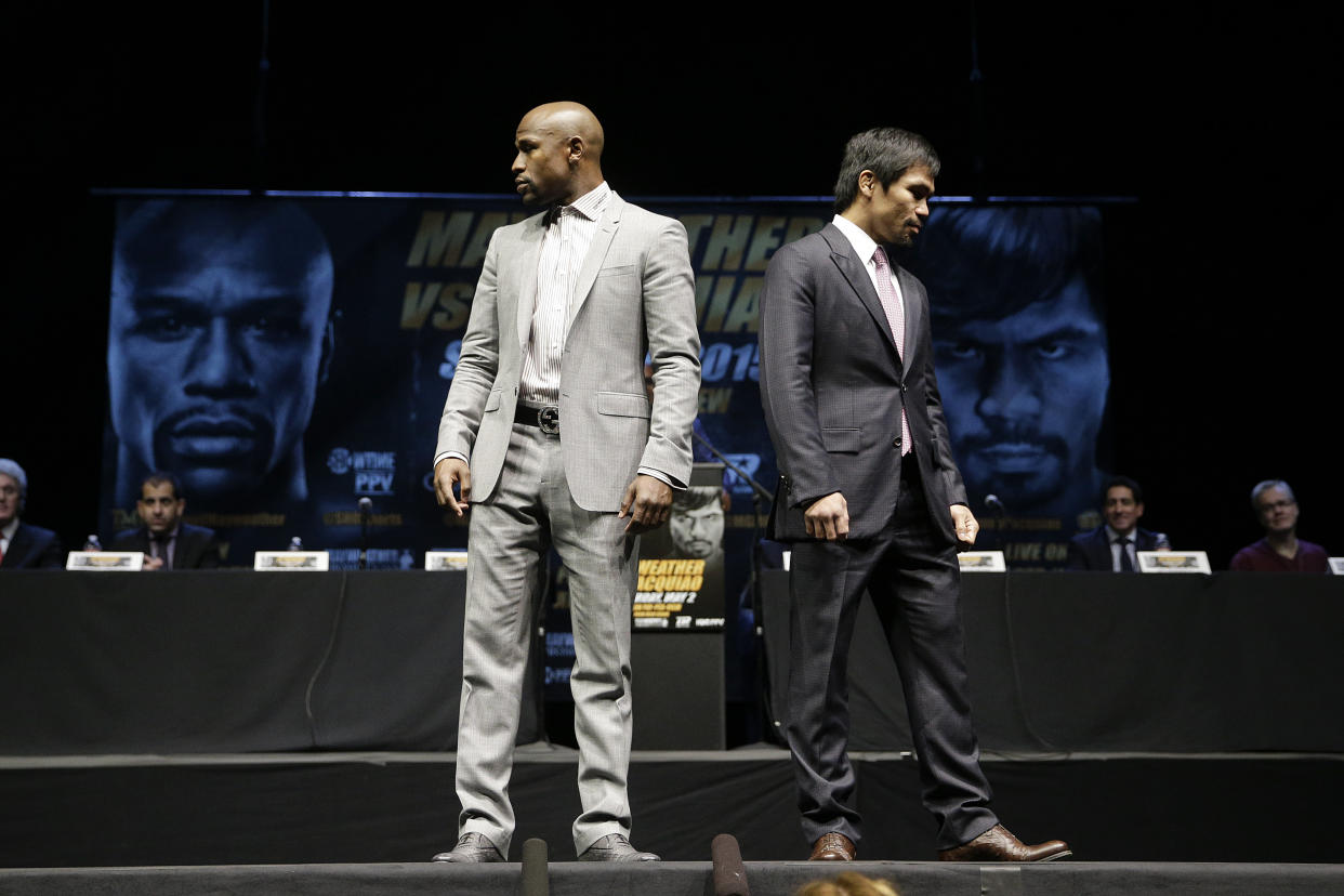 Pronto volverán a verse las caras, el 2 de mayo en el ring (Foto: AP - Jae C. Hong)