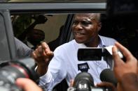 Combative: Fayulu has appealed to the Constitutional Court on the elections's provisional result -- an "electoral coup," he says, that was plotted by Tshisekedi and Kabila