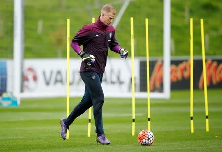 Football - England Training - St. George’s Park - 7/10/15 England's Joe Hart during training Action Images via Reuters / John Sibley Livepic