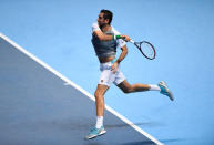 Tennis - ATP Finals - The O2, London, Britain - November 12, 2018 Croatia's Marin Cilic in action during his group stage match against Germany's Alexander Zverev Action Images via Reuters/Tony O'Brien