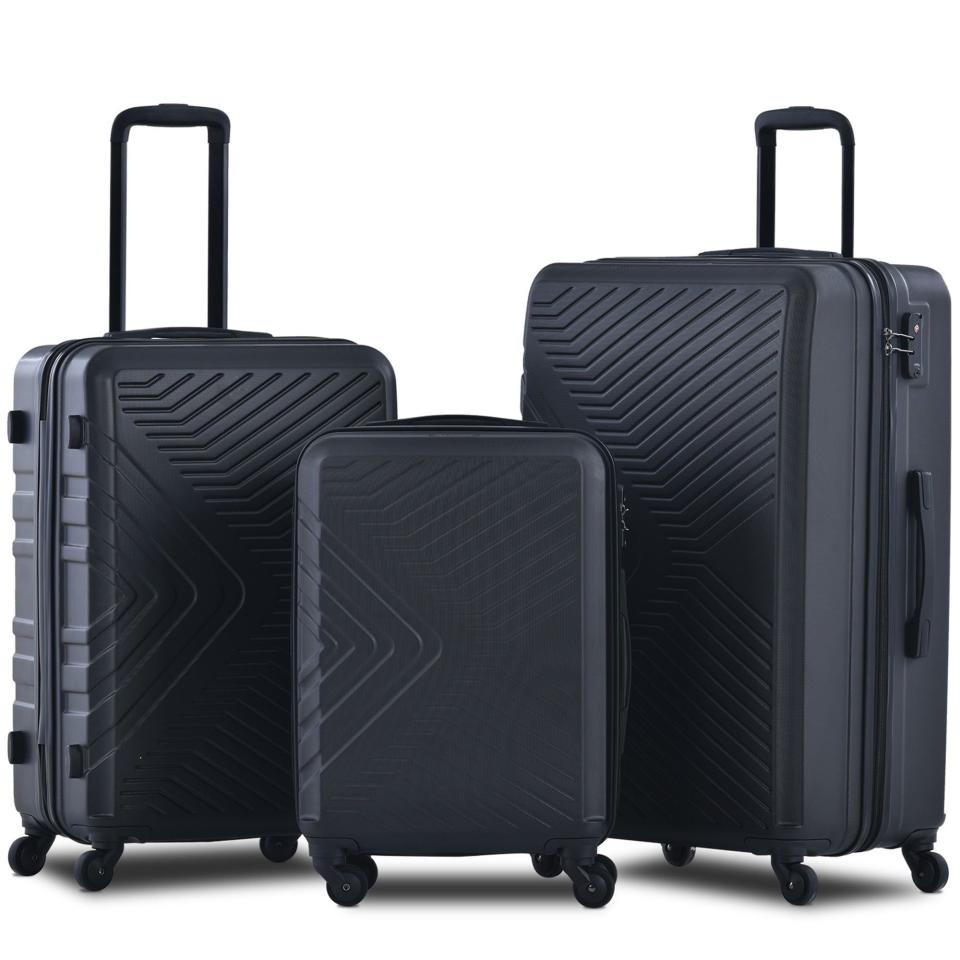 <p><a href="https://clicks.trx-hub.com/xid/hearstcorp_9eb67_mnh?q=https%3A%2F%2Fwww.walmart.com%2Fip%2FTravelhouse-3-Piece-Luggage-Set-Hardshell-Lightweight-Suitcase-with-TSA-Lock-Spinner-Wheels-20in24in28in-Black%2F1282762714&p=https%3A%2F%2Fwww.menshealth.com%2Ftechnology-gear%2Fa44726312%2Flabor-day-luggage-sales-2023%2F&utmSource=yahoo-us&utmCampaign=766&utmMedium=syn" rel="nofollow noopener" target="_blank" data-ylk="slk:Shop Now;elm:context_link;itc:0;sec:content-canvas" class="link ">Shop Now</a></p><p>3 Piece Luggage Set </p><p>walmart.com</p><p>$105.99</p><span class="copyright">Walmart</span>