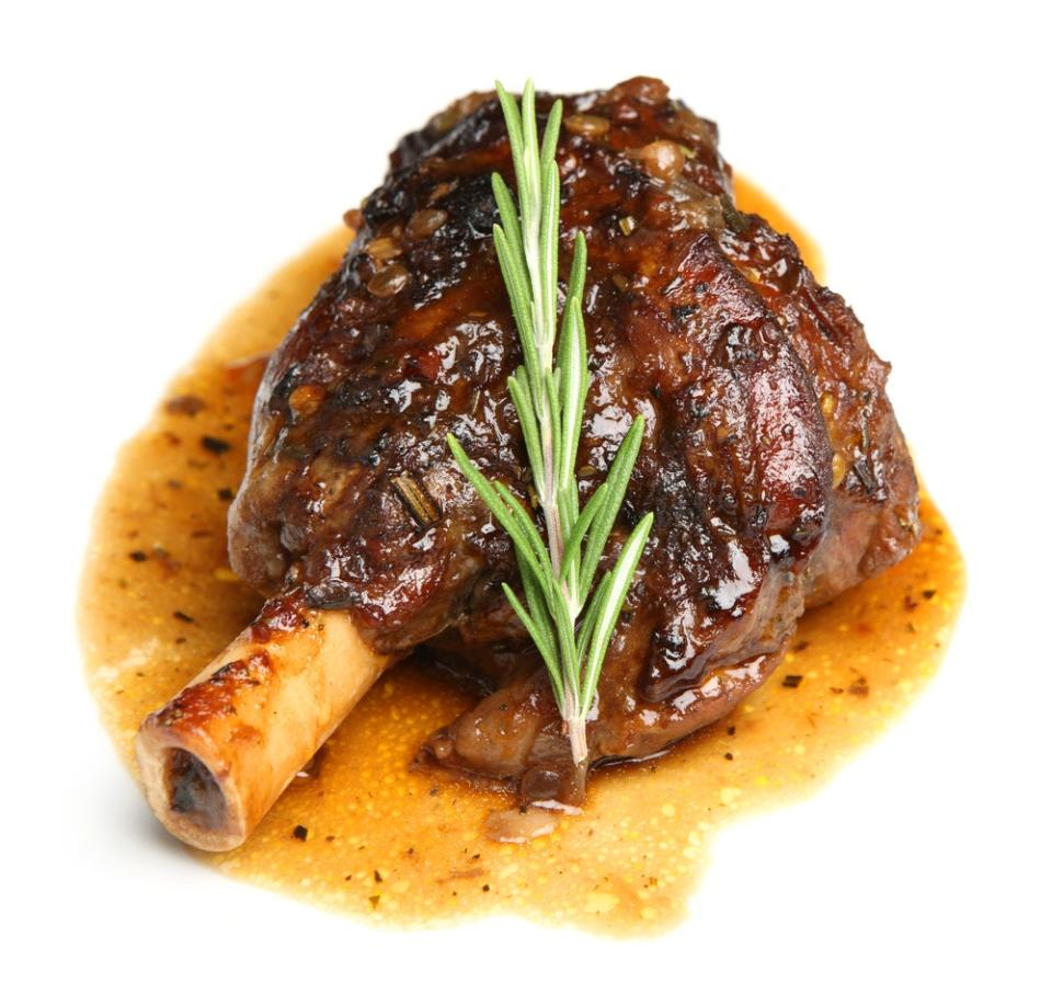 A whole bottle of wine helps create the braising liquid for these lamb shanks. After a two-hour simmer, serve the tender meat over creamy polenta or mashed potatoes for a simple dinner that’s sure to be a family favorite. Want more veggies on the side? This Parmesan-Roasted Butternut Squash is a guaranteed hit. <a href="https://www.epicurious.com/recipes/food/views/braised-lamb-shanks-with-rosemary-3123?mbid=synd_yahoo_rss" rel="nofollow noopener" target="_blank" data-ylk="slk:See recipe.;elm:context_link;itc:0" class="link ">See recipe.</a>