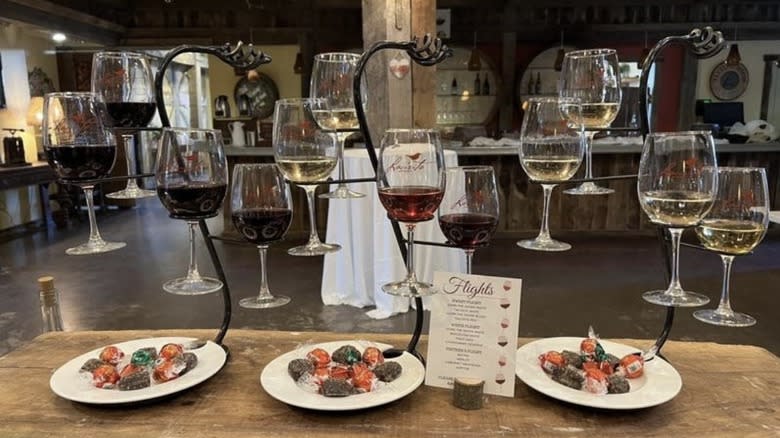 Laurita Winery wine flights