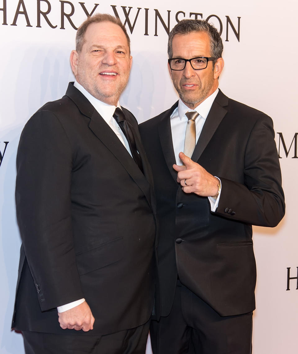 NEW YORK, NY - FEBRUARY 10:  Film producer Harvey Weinstein and fashion designer Kenneth Cole attend the 2016 amfAR New York Gala at Cipriani Wall Street on February 10, 2016 in New York City.  (Photo by Gilbert Carrasquillo/FilmMagic)