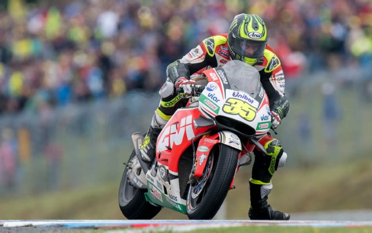 British rider Cal Crutchlow of LCR Honda competes during the Czech MotoGP Grand Prix in Brno, Czech Republic on August 21, 2016