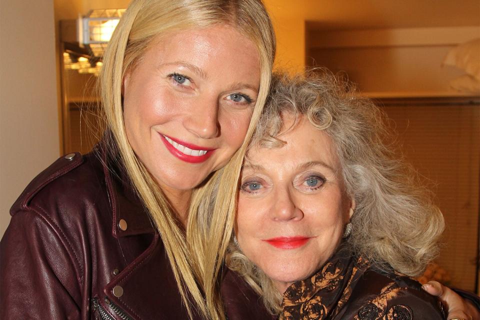 NEW YORK, NY - OCTOBER 02: (EXCLUSIVE COVERAGE) Gwyneth Paltrow and mother Blythe Danner pose backstage during the opening night of "The Country House" on Broadway at Manhattan Theater Club at The Samuel J. Friedman Theater on October 2, 2014 in New York City. (Photo by Bruce Glikas/FilmMagic)