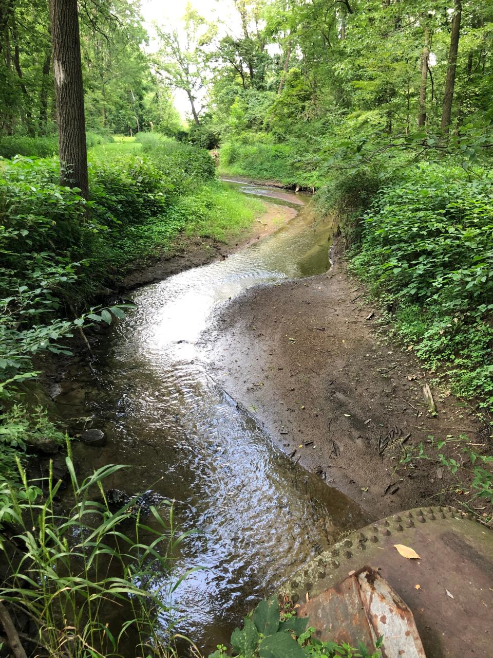 This stream eventually drains into the Tippecanoe River at Potawatomi Wildlife Park near Bourbon.