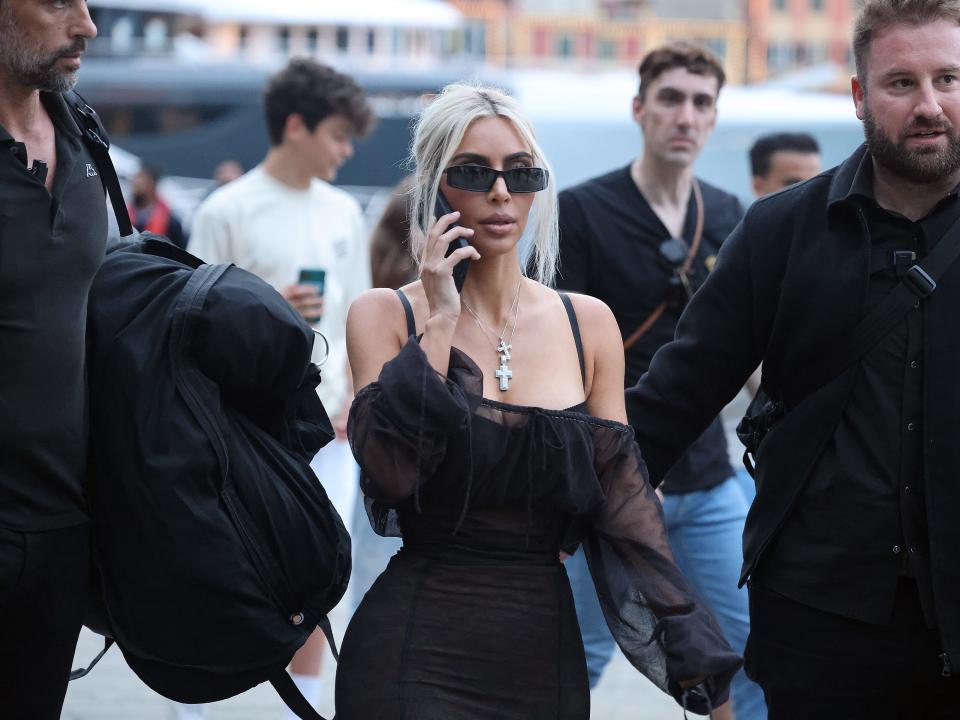 Kim Kardashian is seen on May 21, 2022 in Portofino, Italy.