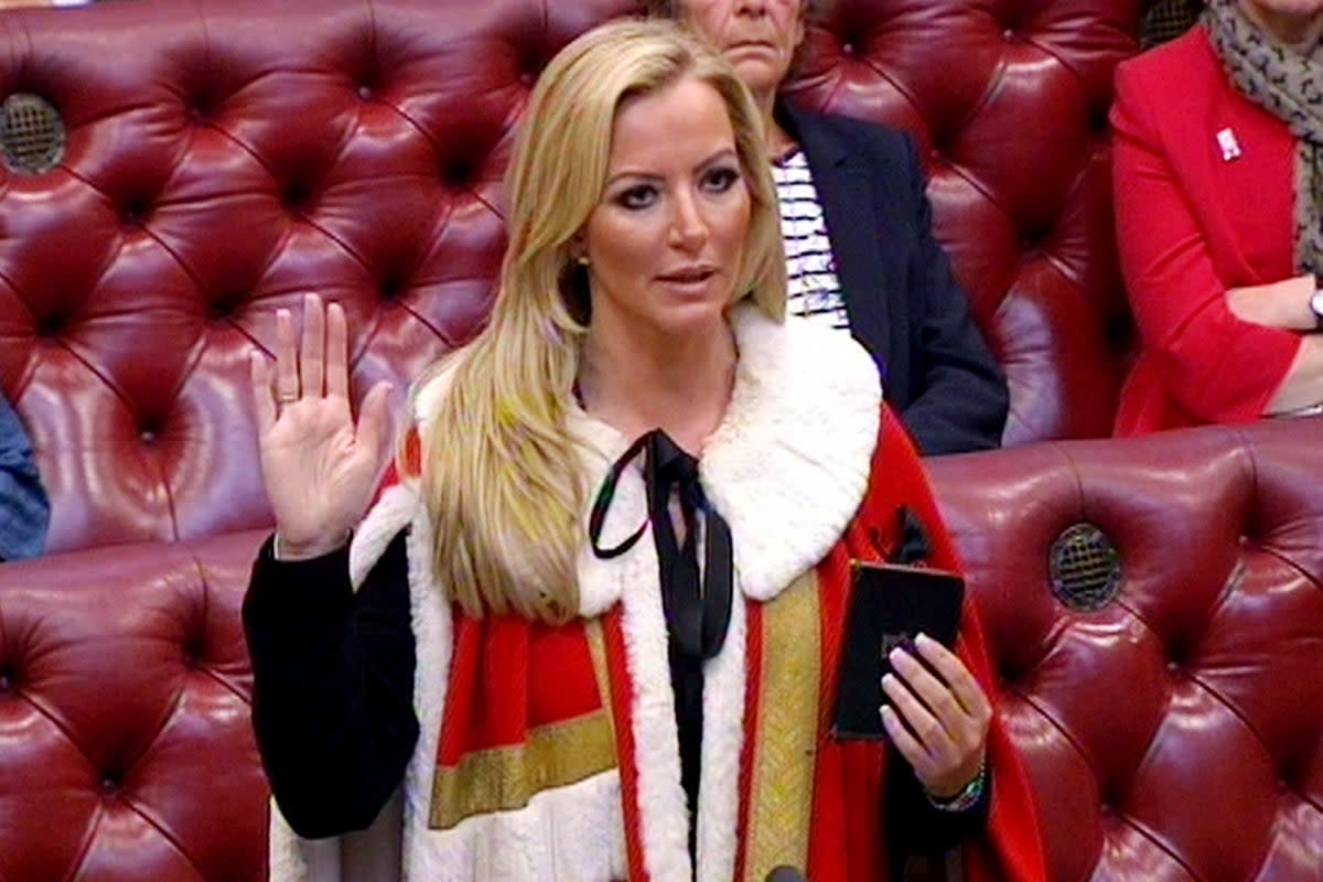 Assets linked to Baroness Michelle Mone and her husband Doug Barrowman have been frozen (PA) (PA Archive)