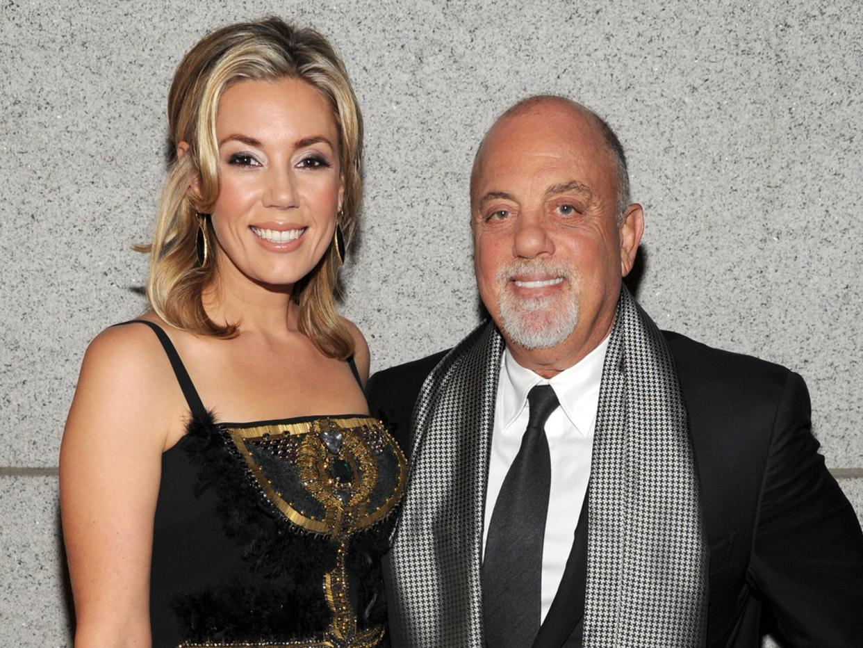 Alexis Roderick and Billy Joel attend the Elton John AIDS Foundation's 12th Annual An Enduring Vision Benefit at Cipriani Wall Street on October 15, 2013 in New York City