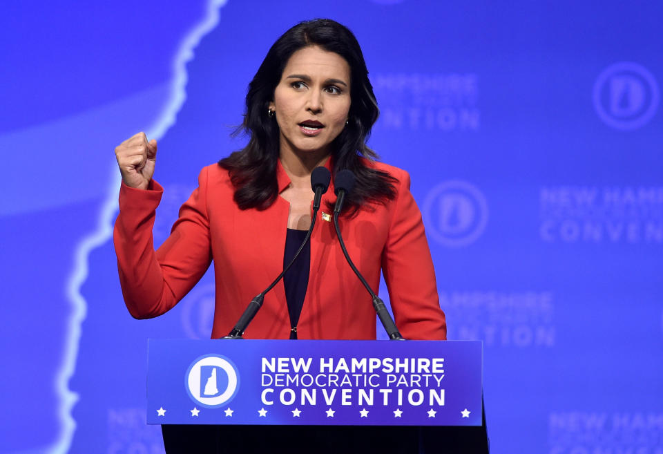 Hawaii Rep. Tulsi Gabbard was the rare Democrat who opposed impeachment proceedings while hailing from a district handily won by Hillary Clinton in 2016. She finally endorsed impeachment proceedings on Friday.&nbsp; (Photo: Gretchen Ertl / Reuters)