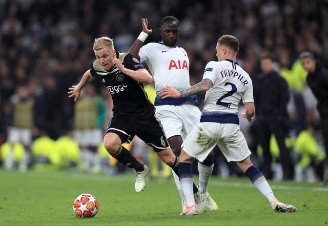 Donny Van De Beek (left) has impressed in the Champions League