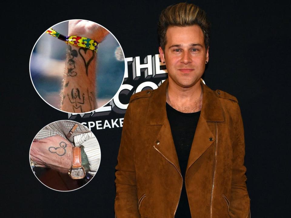 Ryan Cabrera and his Mickey Mouse tattoos.