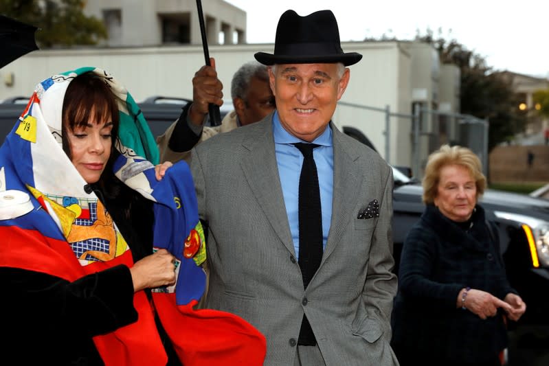 Roger Stone arrives at U.S. District Court in Washington