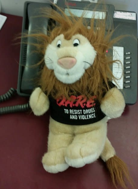 One New York men allegedly tried to pull a fast one by hiding drugs inside a stuffed lion wearing a D.A.R.E. (Drug Abuse Resistance Education) t-shirt.  <a href="http://www.huffingtonpost.com/2014/09/11/gregory-bolongnese-dare-stuffed-animal-drugs_n_5804450.html" target="_blank">Click here to read the whole story.</a>