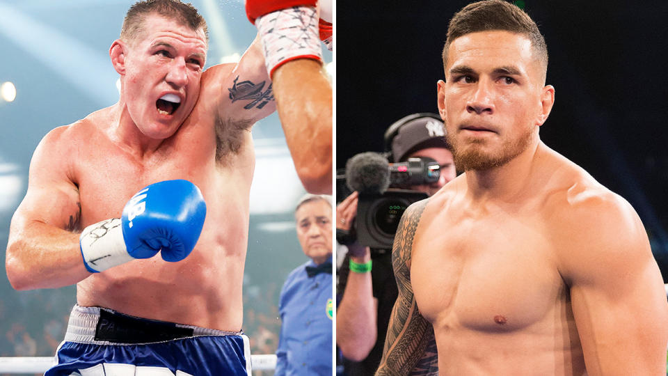 Paul Gallen and Sonny Bill Williams, pictured here in the boxing ring.