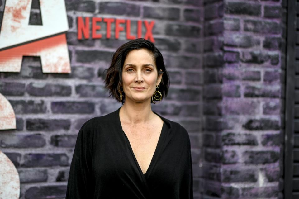 Carrie-Anne Moss in 2019. Moss said she&rsquo;d been warned by fellow actors that her opportunities would diminish in her 40s but shrugged off the notion at first &mdash; then she saw it firsthand. (Photo: Frazer Harrison via Getty Images)