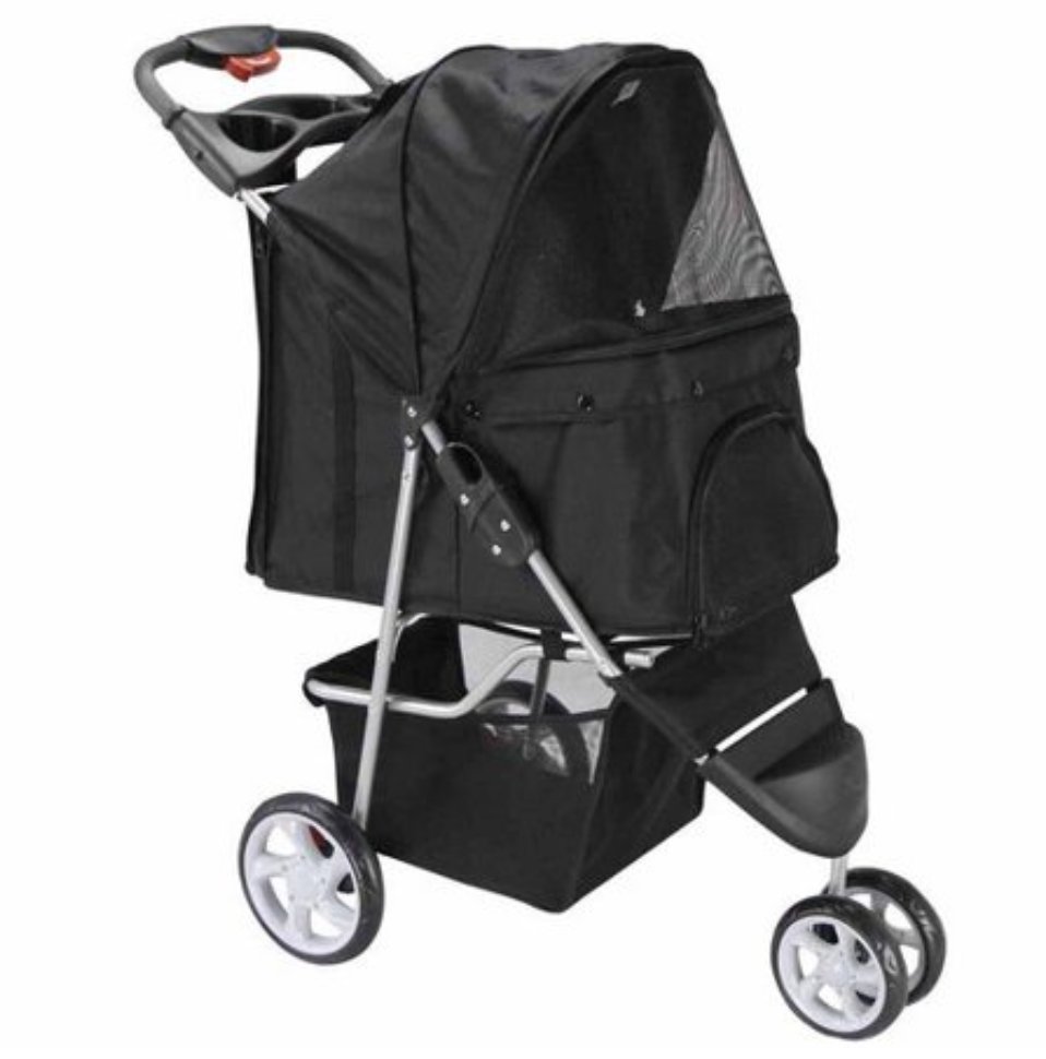 OxGord Pet Stroller Cat/Dog Easy Walk Folding Travel Carriage (Photo: Walmart) 