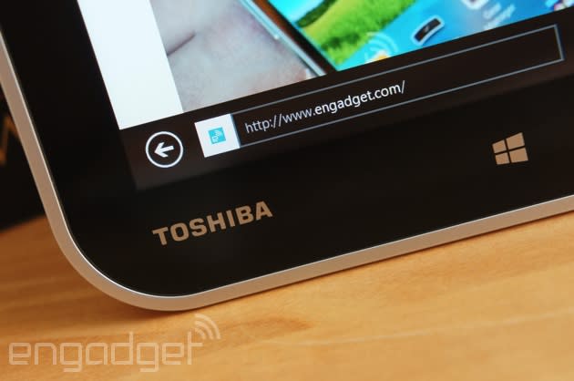 Toshiba Encore tablet close-up