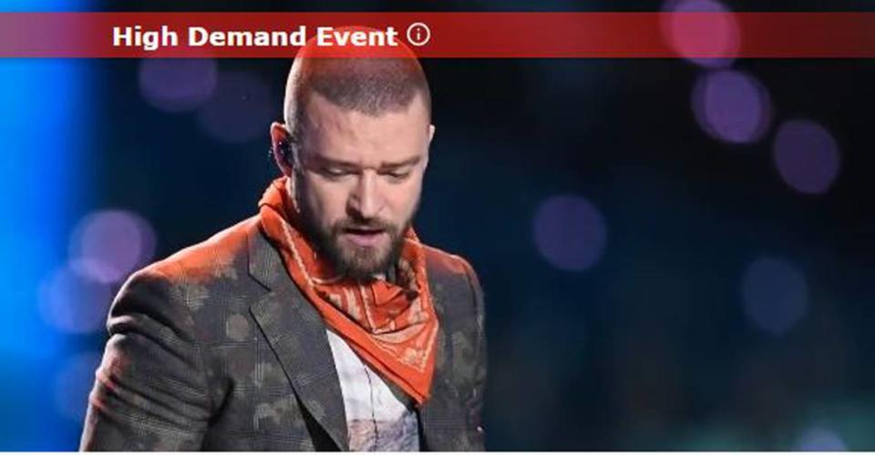 Justin Timberlake en concierto en el Kaseya Center.