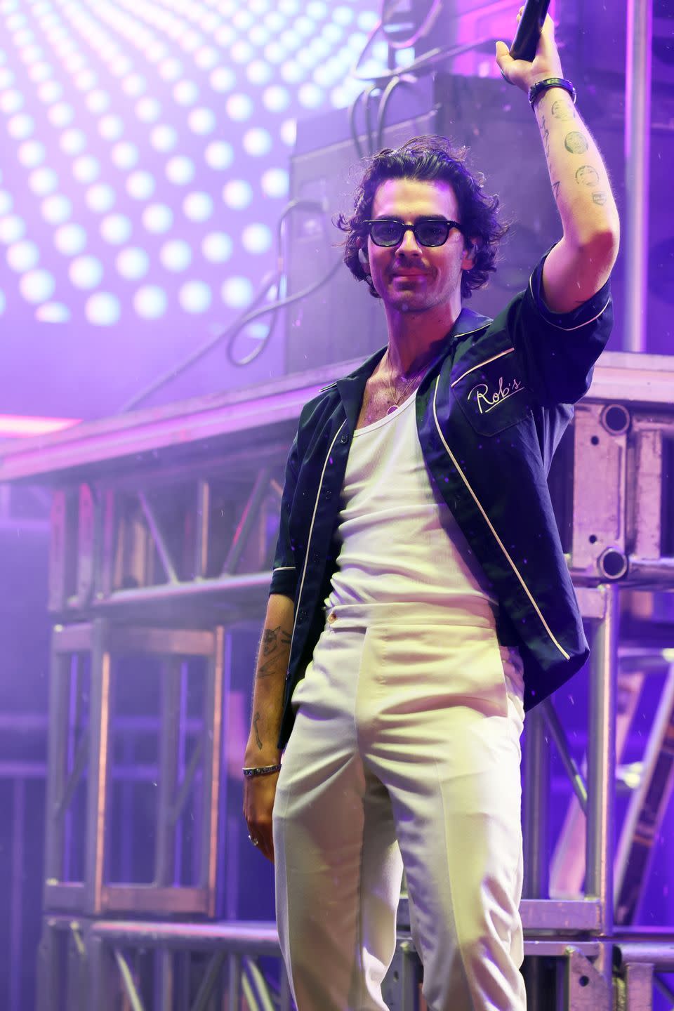 hallandale, florida january 28 joe jonas performs onstage at the carousel club at the 2023 pegasus world cup with liv x palm tree crew on january 28, 2023 in hallandale, florida photo by alexander tamargogetty images for 1st