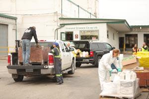 The unwanted pesticides and old, obsolete livestock and equine medications collection is an essential Cleanfarms program that improves the health and well-being of the environment by ensuring safe practices are used to manage obsolete and old pesticide and animal health products and packaging. This program gives producers peace of mind that these materials are disposed of responsibly, helping them to keep their farm properties clean. – Cleanfarms Photo