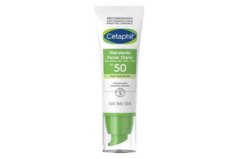 Cetaphil crema hidratante facial diario con protección UVA UVB y FPS 50. (Foto: Amazon.com.mx)