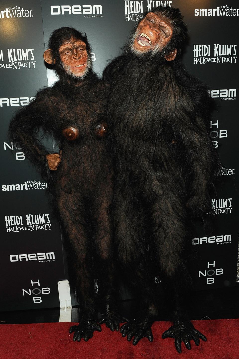 Heidi Klum and Seal (as apes), 2011