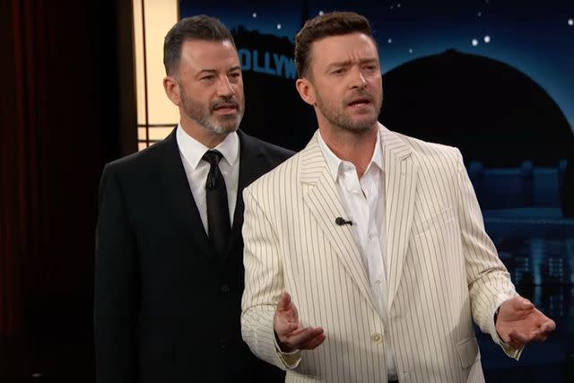 <p>ABC</p> Jimmy Kimmel and Justin Timberlake on 'Jimmy Kimmel Live!'