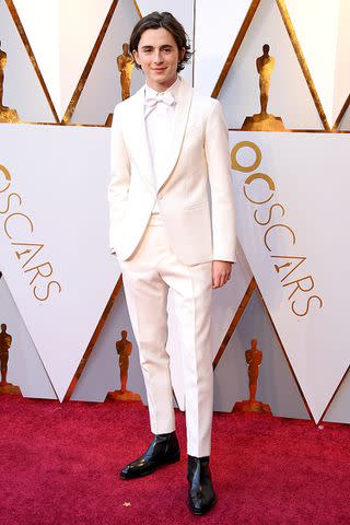 Steve Granitz/WireImage Timothée Chalamet at the 90th Annual Academy Awards - Arrivals