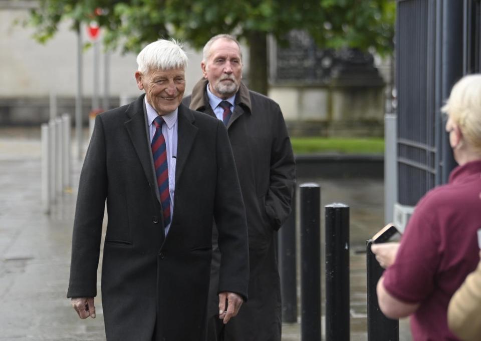 Dennis Hutchings arrives at Laganside Courts, Belfast (Mark Marlow/PA) (PA Wire)
