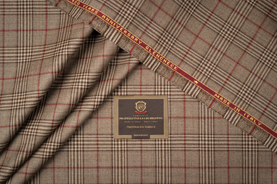 Lanificio Fratelli Tallia di Delfino's 120th Anniversary Glencheck fabric.