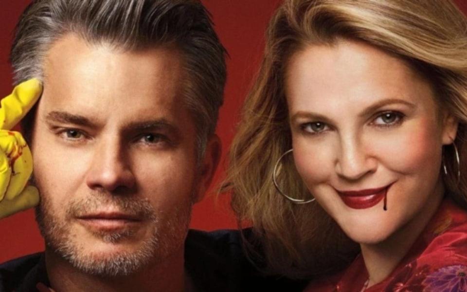 Bloody ridiculous: Timothy Olyphant and Drew Barrymore, stars of the now cancelled Santa Clarita Diet - Netflix