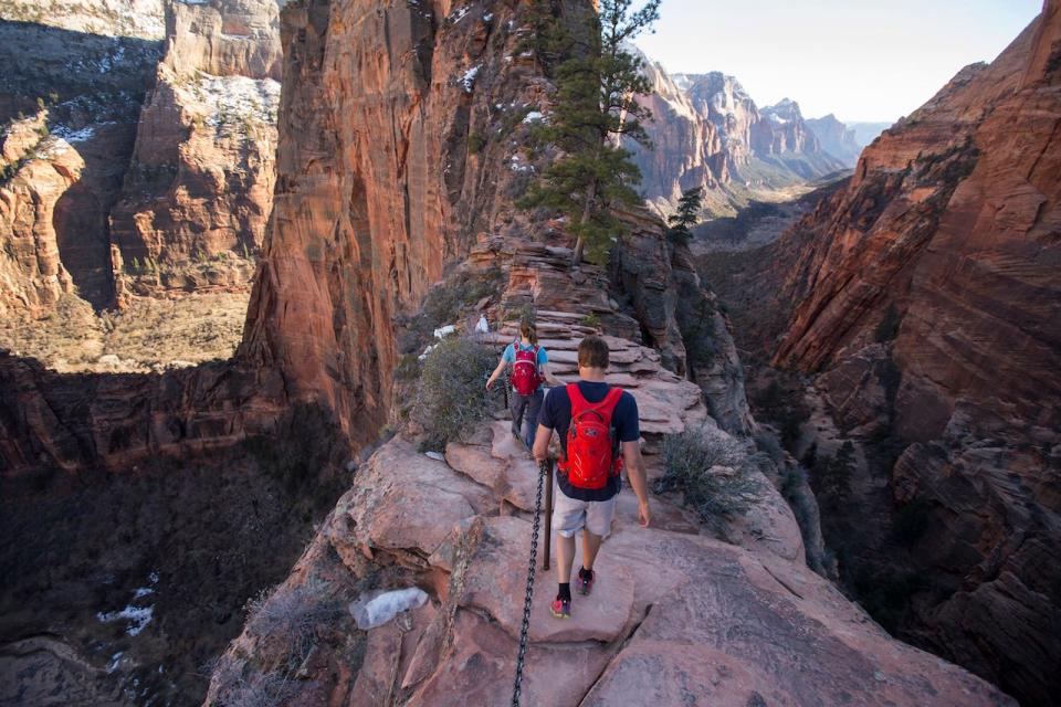 A permit is required to hike Angels Landing in Zion National Park.