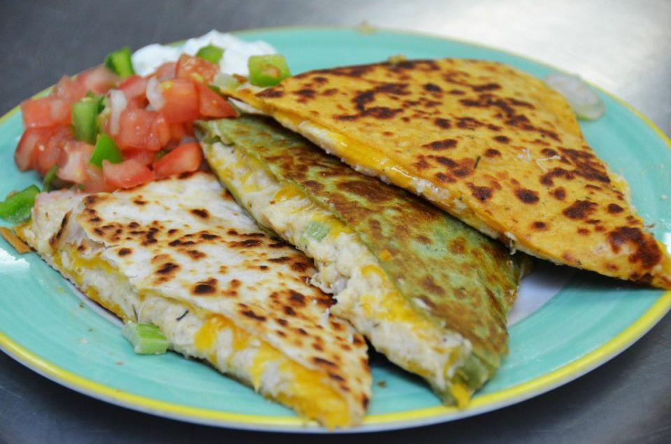 Cheesy Crab and Shrimp Quesadillas