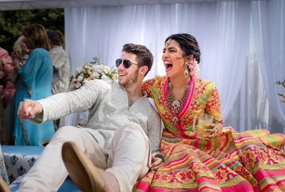 Priyanka Chopra and Nick Jonas at their wedding celebration at Umaid Bhawan palace in Jodhpur (Instagram / priyankachopra)